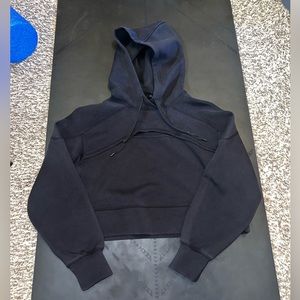 Lululemon black softstreme cut out hoodie